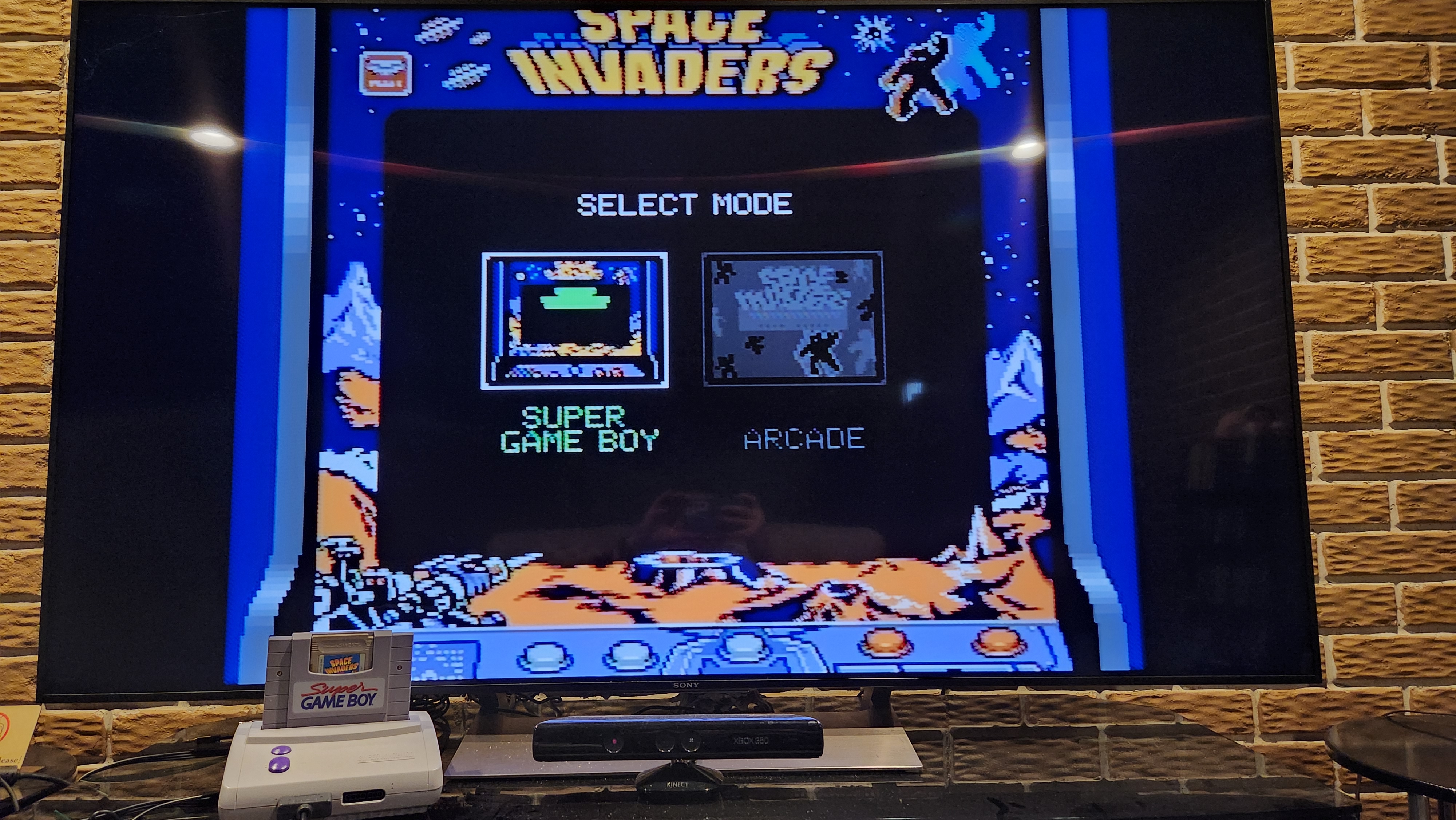 Game selection of Space Invaders