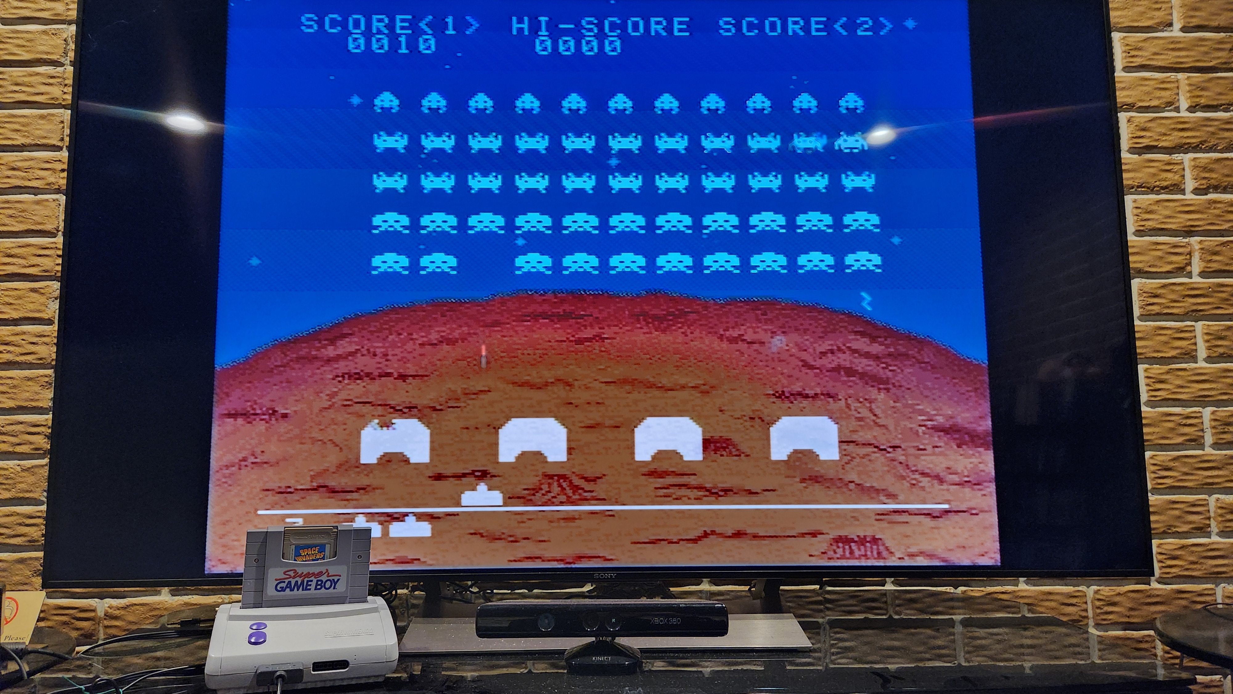 Space Invaders Arcade running in Super Nintendo mode