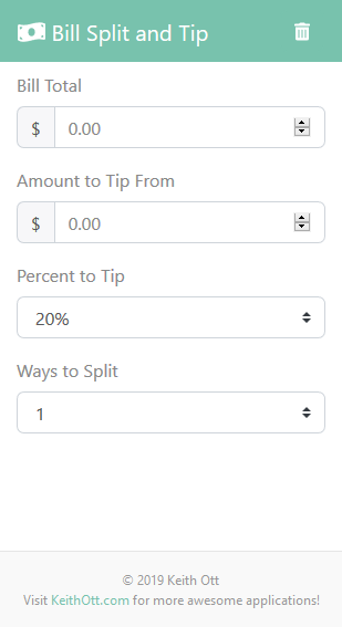 Bill Split and Tip